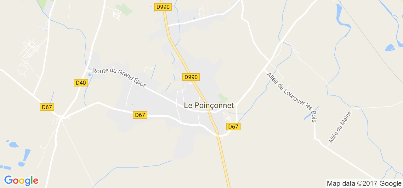 map de la ville de Le Poinçonnet