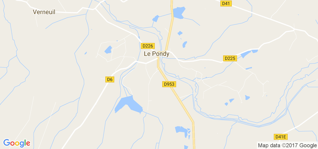 map de la ville de Le Pondy