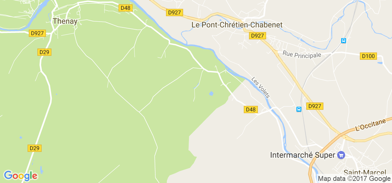 map de la ville de Le Pont-Chrétien-Chabenet