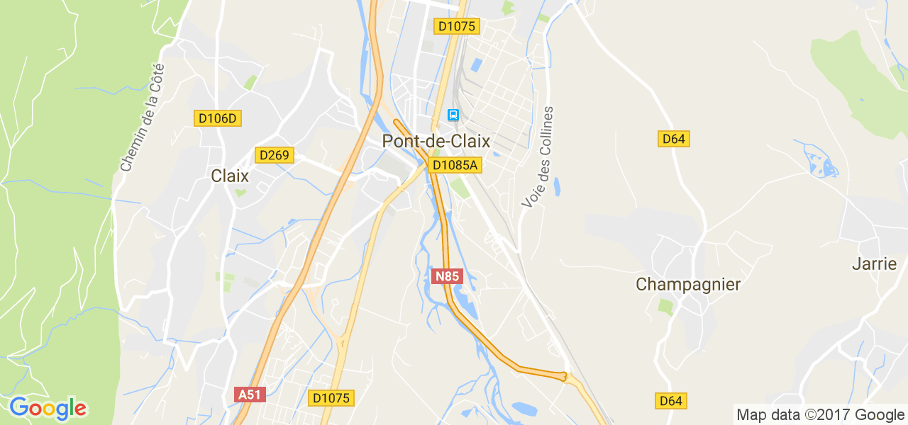 map de la ville de Le Pont-de-Claix