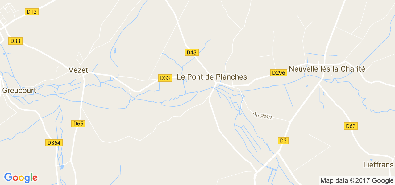 map de la ville de Le Pont-de-Planches