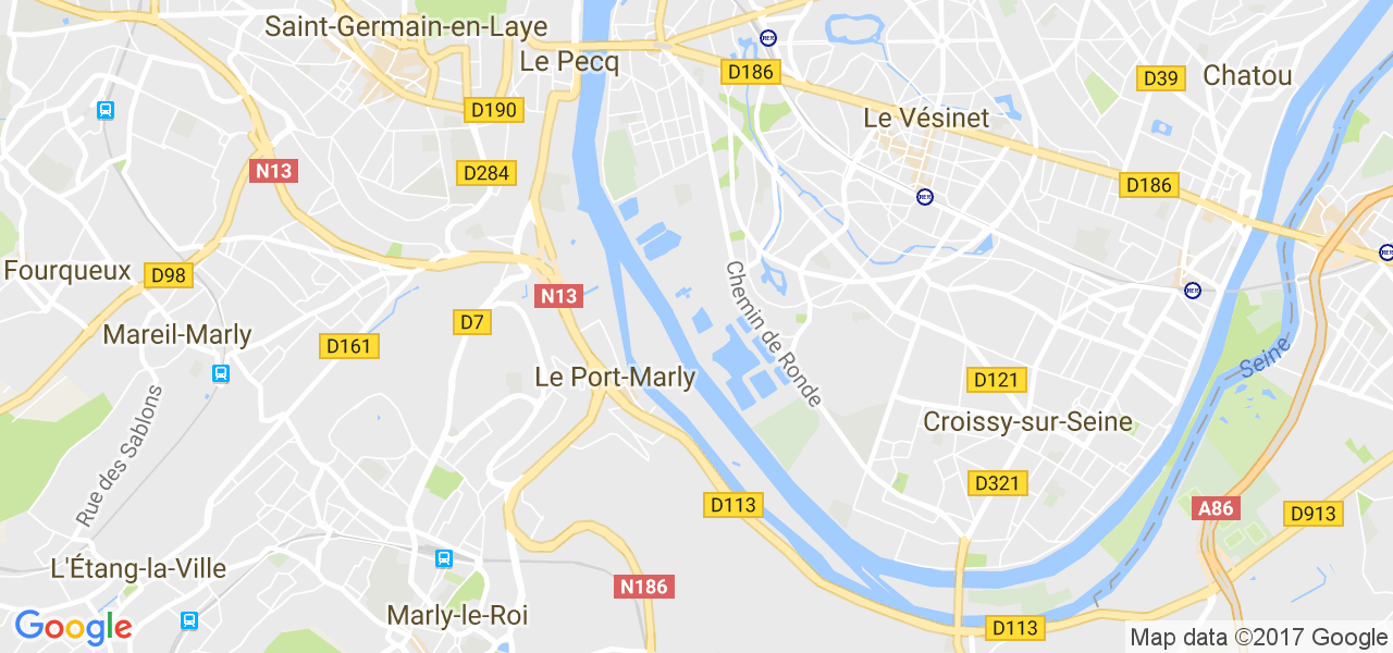 map de la ville de Le Port-Marly