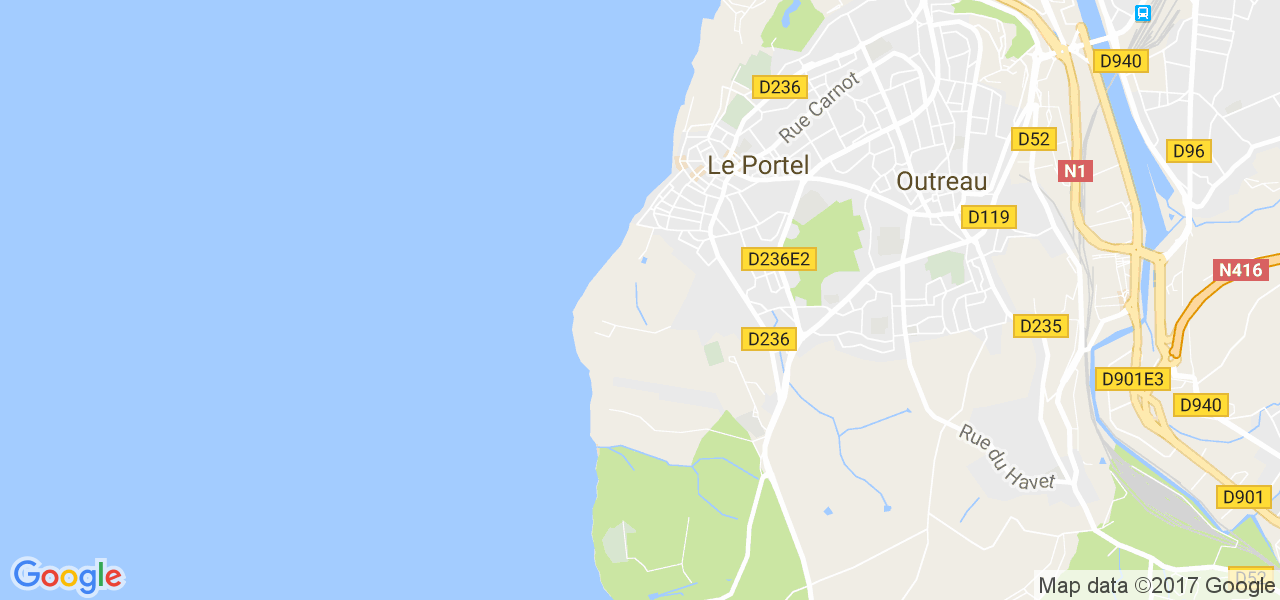 map de la ville de Le Portel