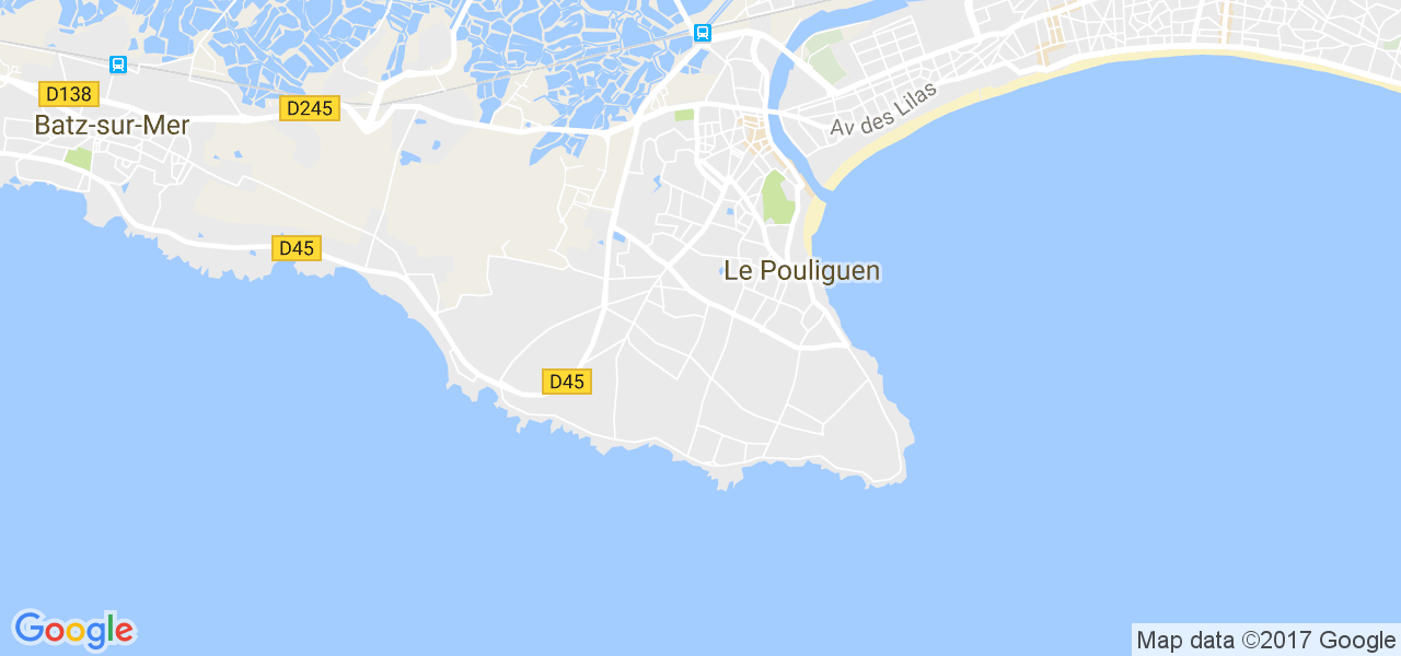 map de la ville de Le Pouliguen