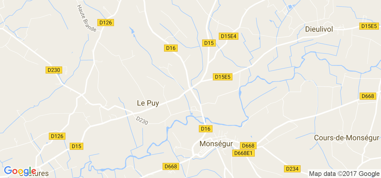 map de la ville de Le Puy