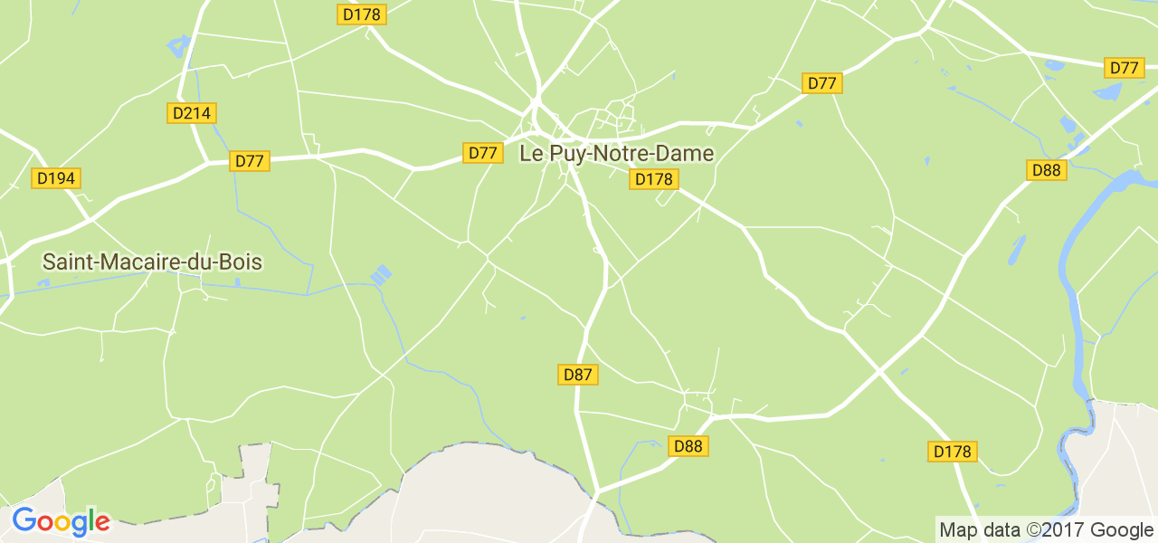 map de la ville de Le Puy-Notre-Dame