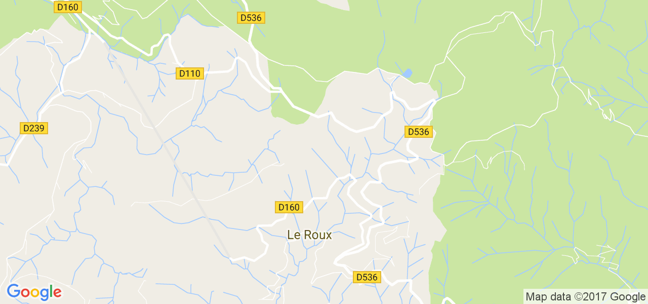 map de la ville de Le Roux