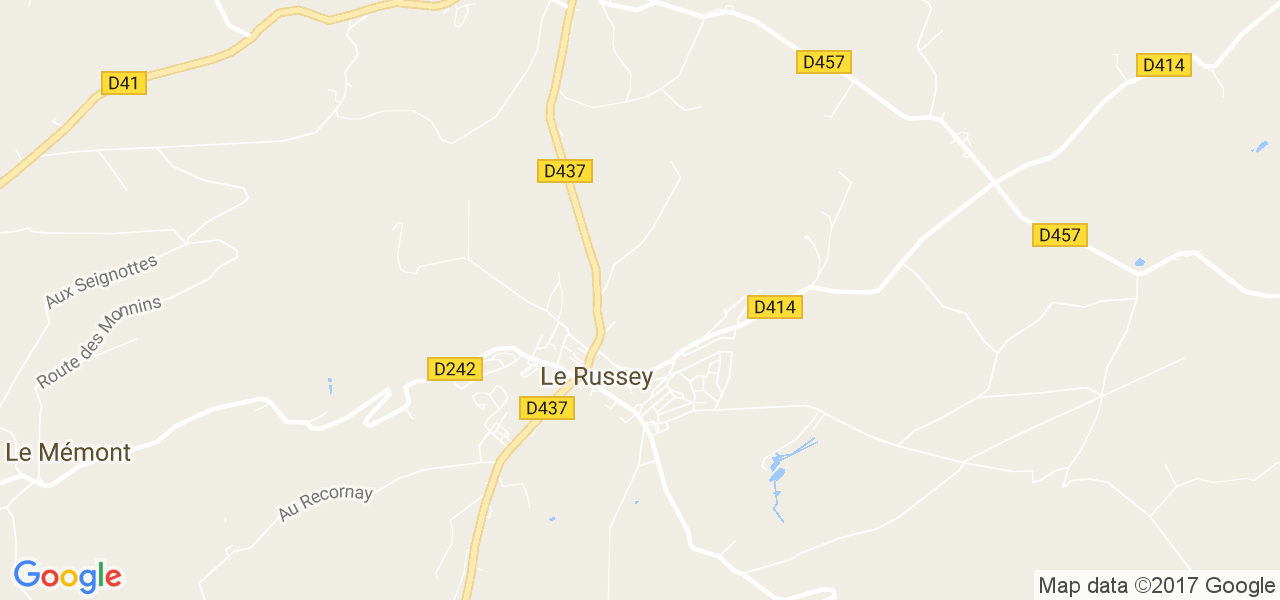 map de la ville de Le Russey