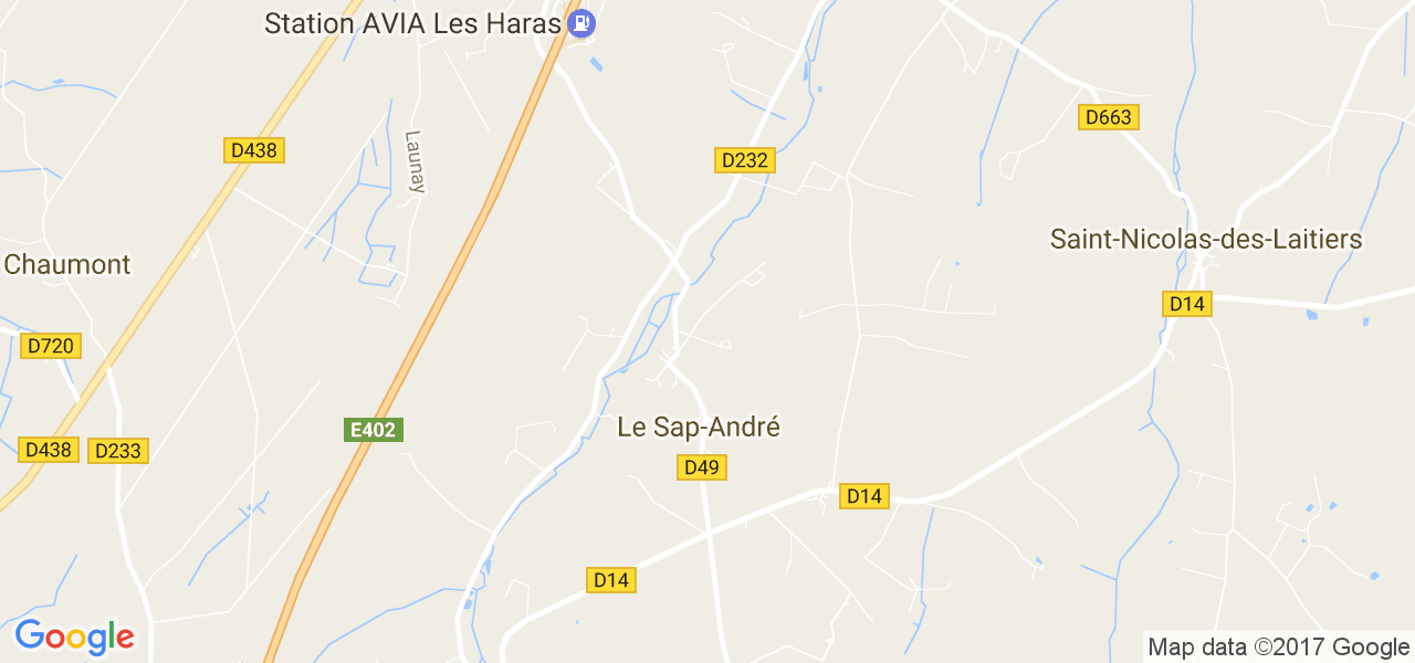 map de la ville de Le Sap-André