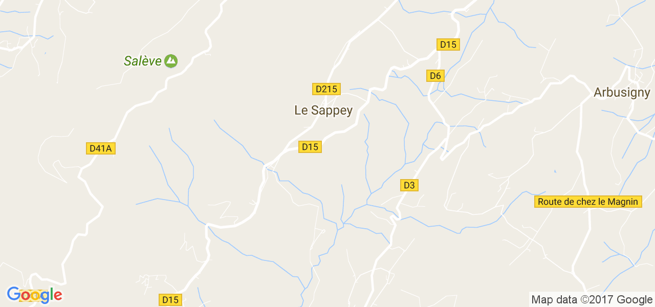 map de la ville de Le Sappey