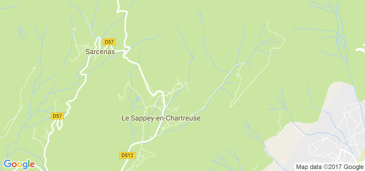 map de la ville de Le Sappey-en-Chartreuse