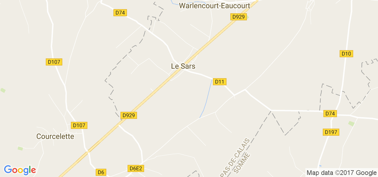 map de la ville de Le Sars