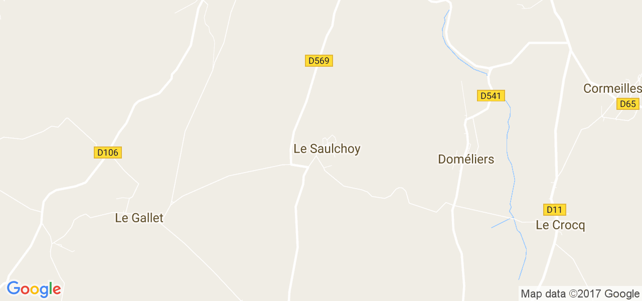 map de la ville de Le Saulchoy