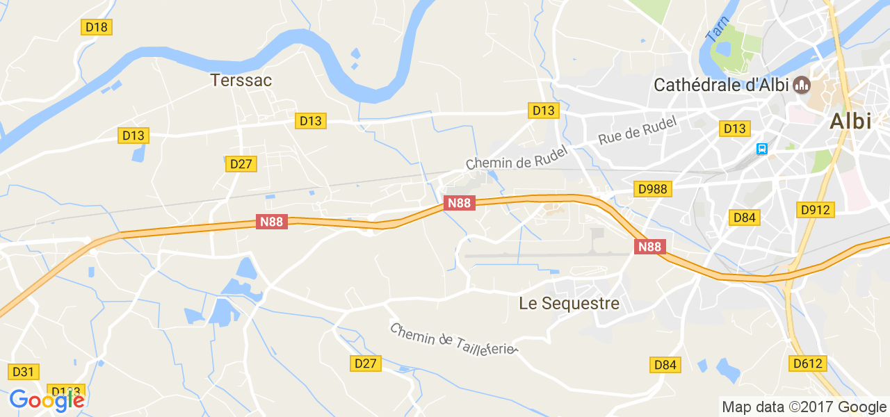 map de la ville de Le Sequestre