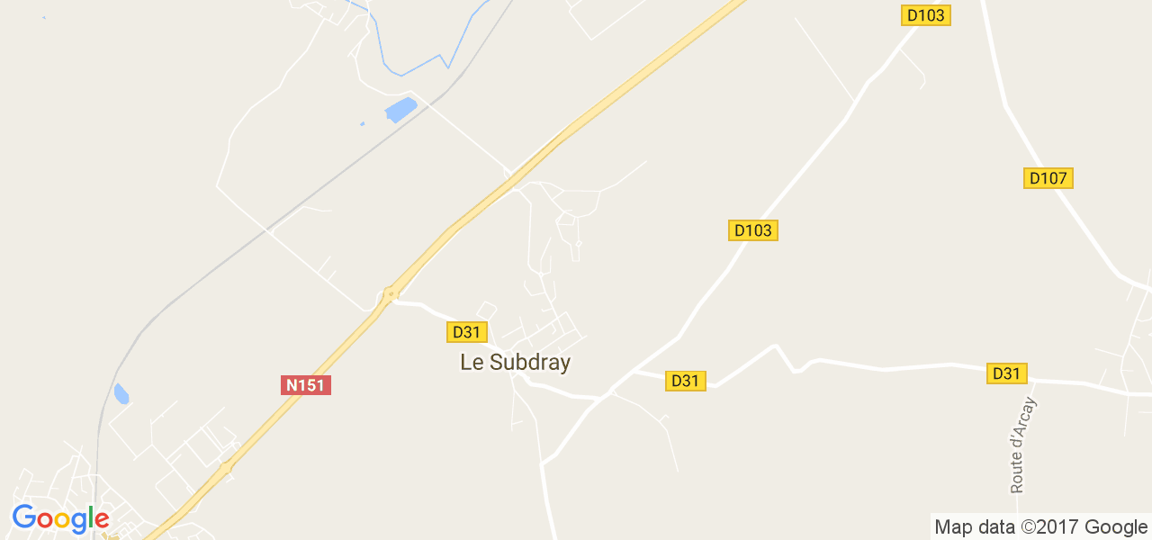 map de la ville de Le Subdray