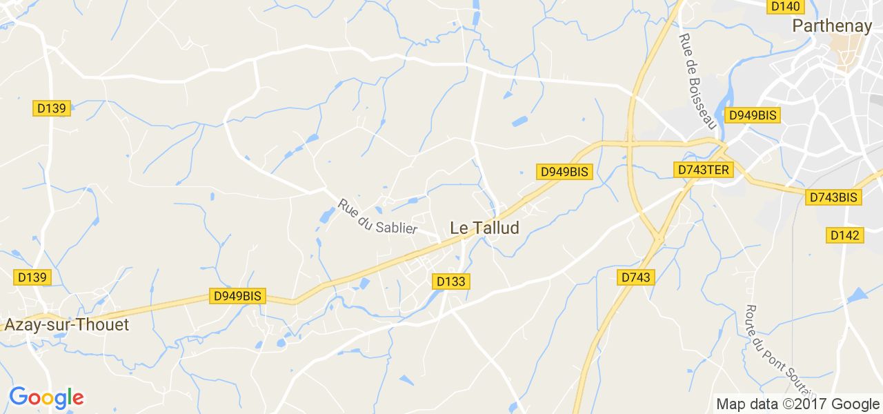 map de la ville de Le Tallud