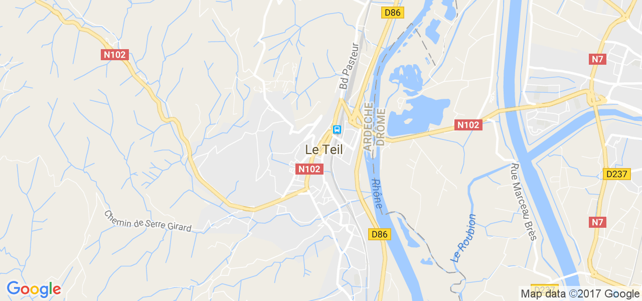 map de la ville de Le Teil