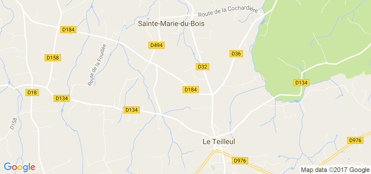 map de la ville de Le Teilleul