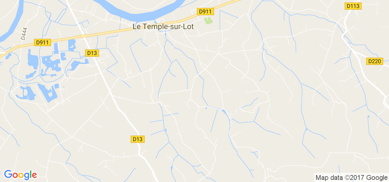 map de la ville de Le Temple-sur-Lot