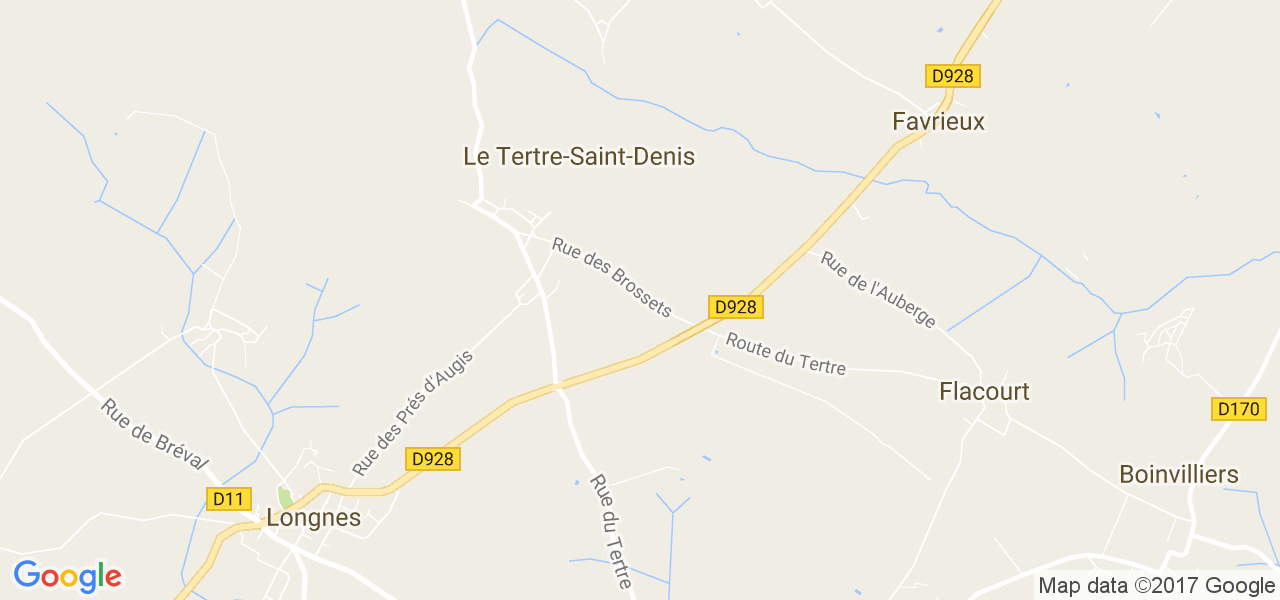 map de la ville de Le Tertre-Saint-Denis