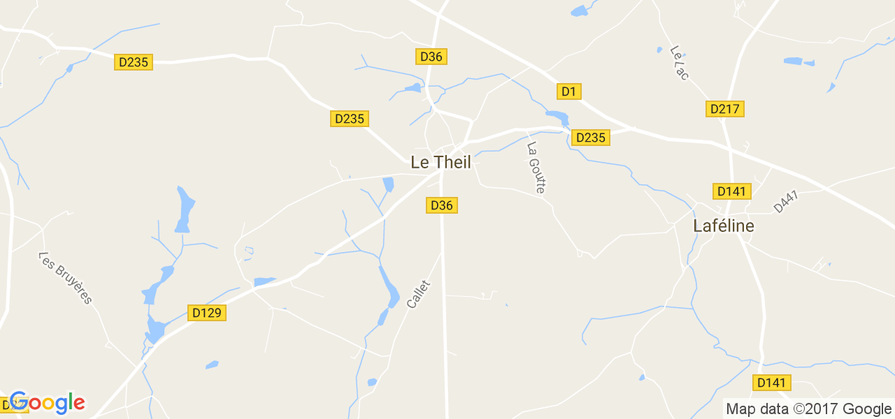 map de la ville de Le Theil