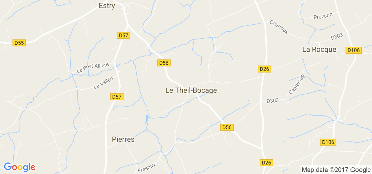 map de la ville de Le Theil-Bocage