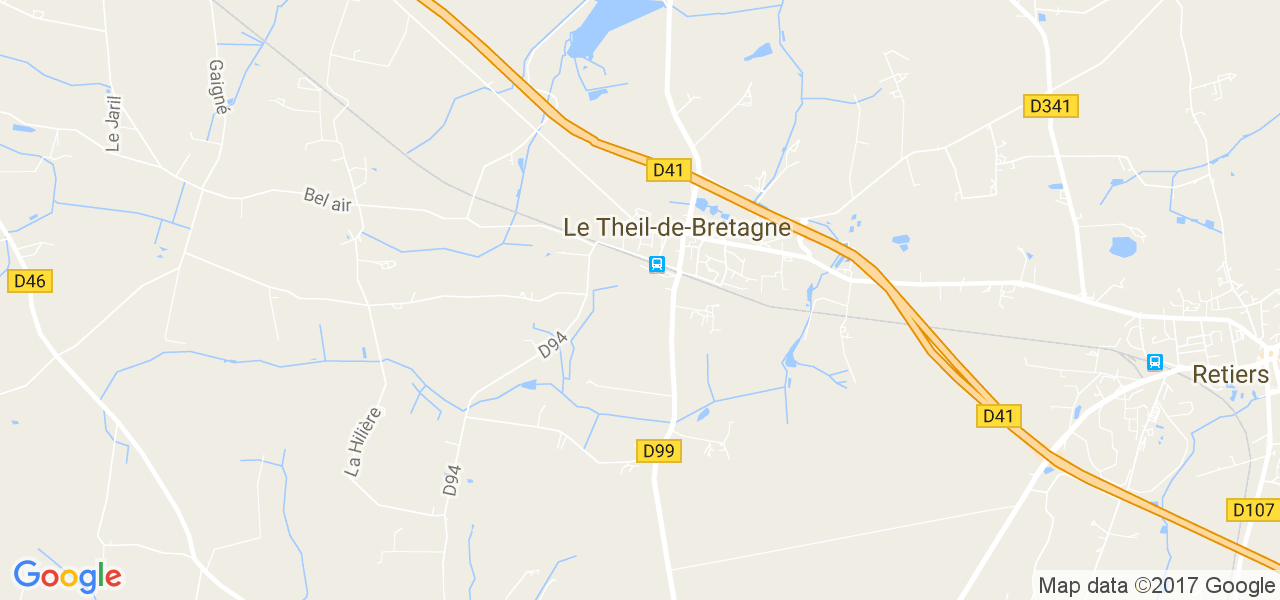 map de la ville de Le Theil-de-Bretagne