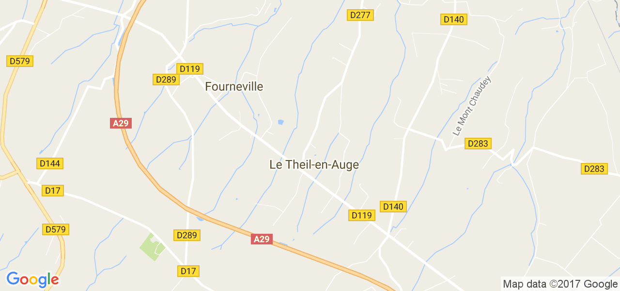 map de la ville de Le Theil-en-Auge