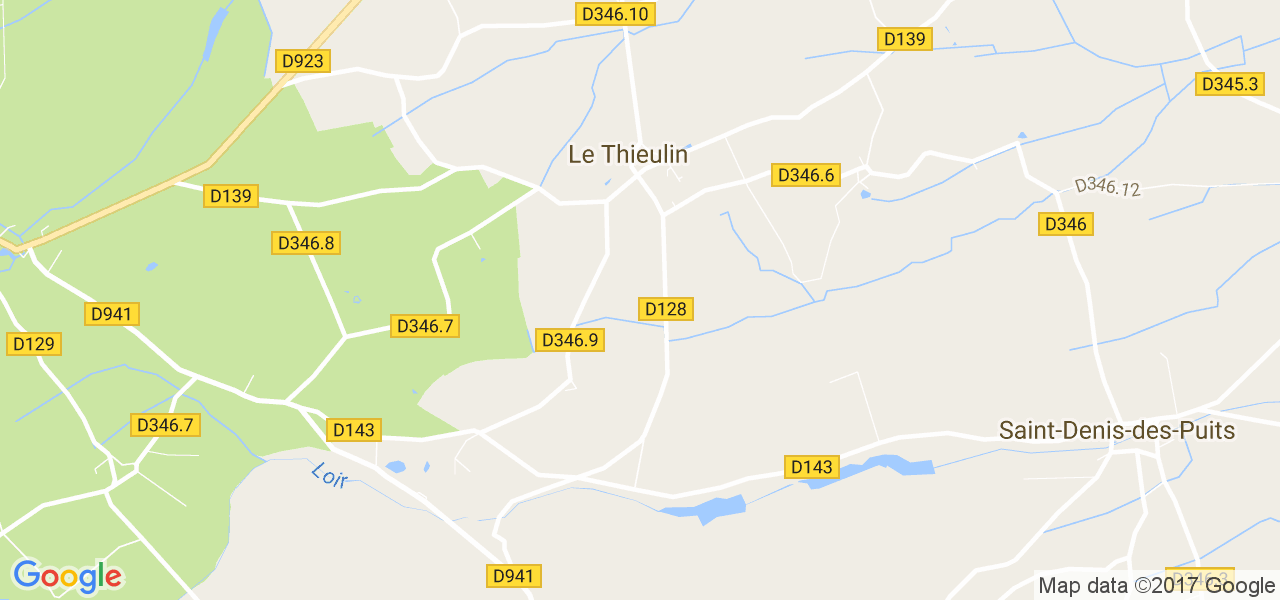 map de la ville de Le Thieulin