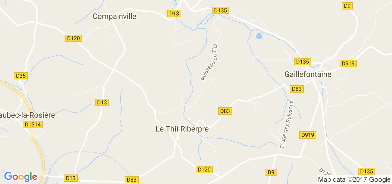 map de la ville de Le Thil-Riberpré