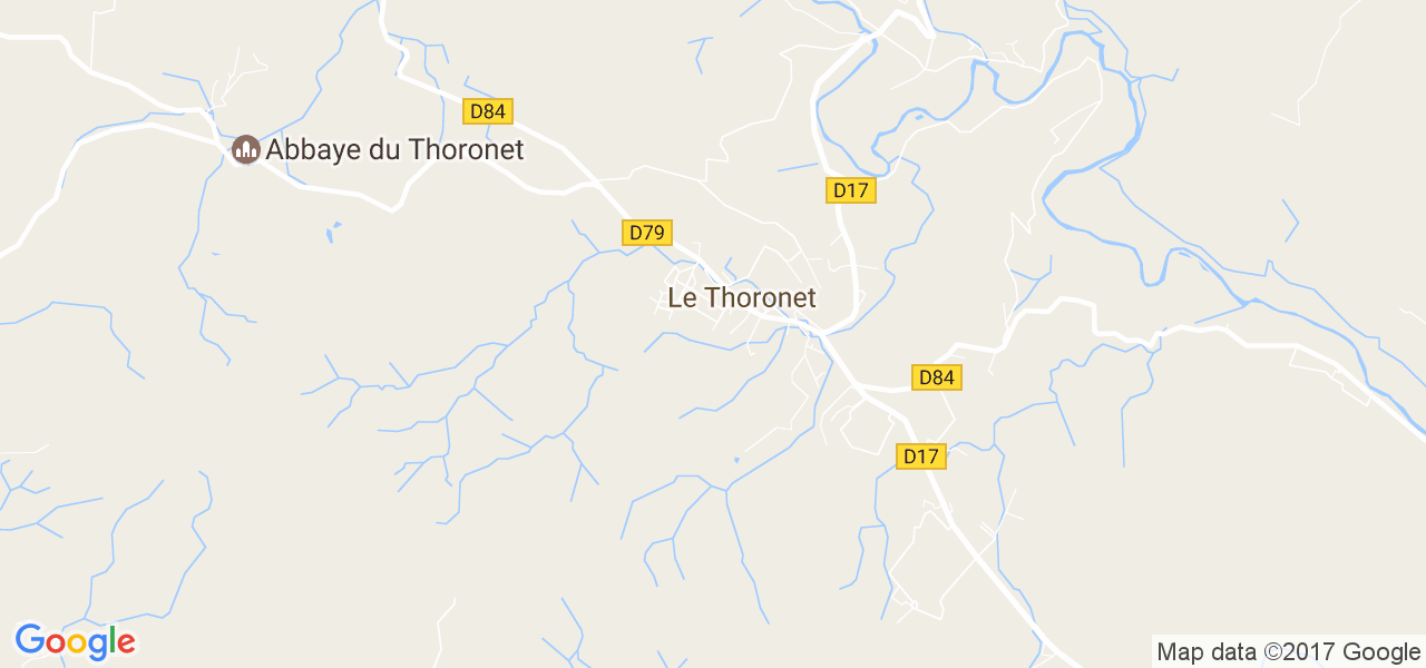 map de la ville de Le Thoronet