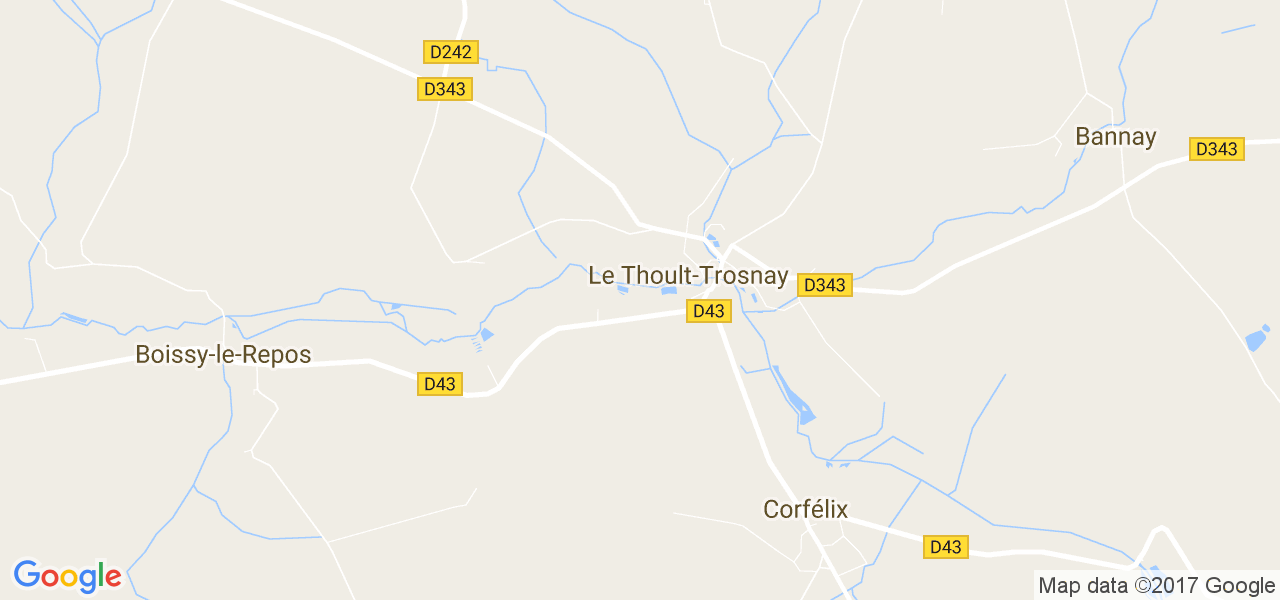 map de la ville de Le Thoult-Trosnay