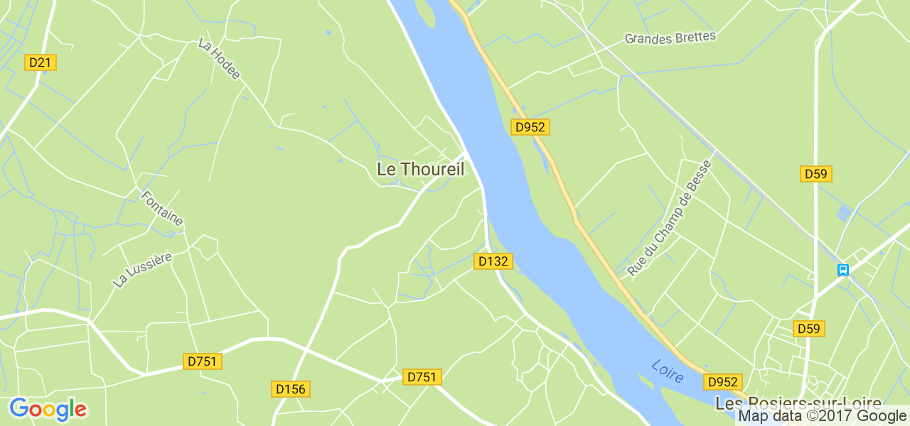 map de la ville de Le Thoureil