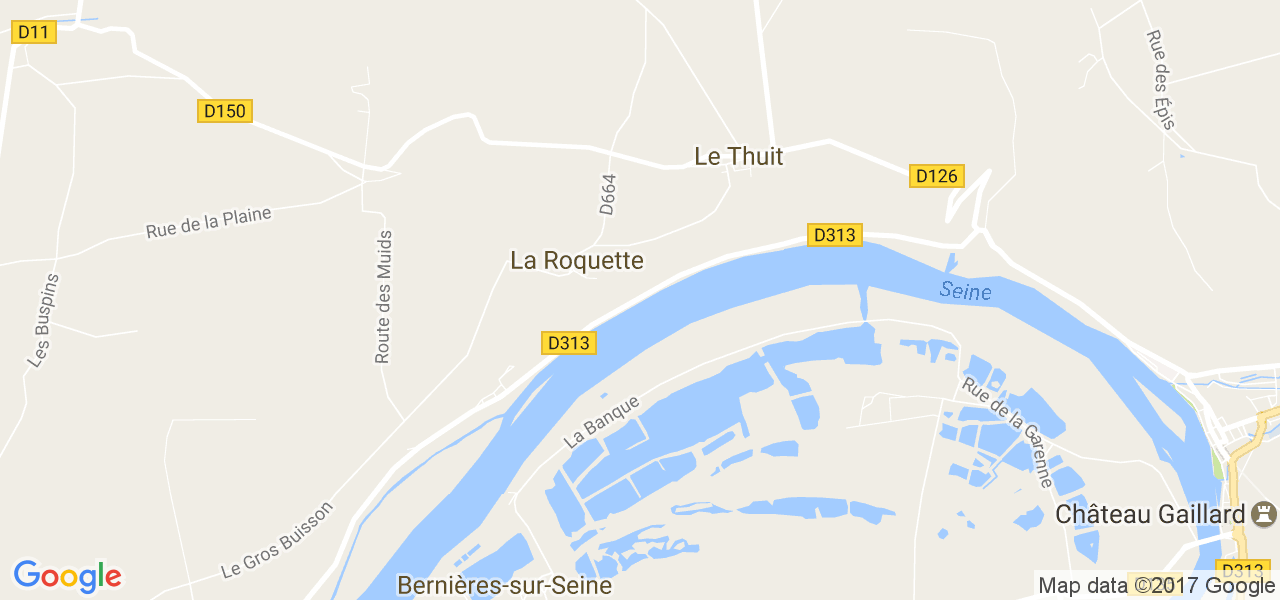 map de la ville de Le Thuit