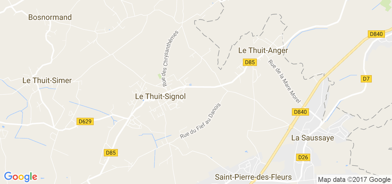 map de la ville de Le Thuit-Signol