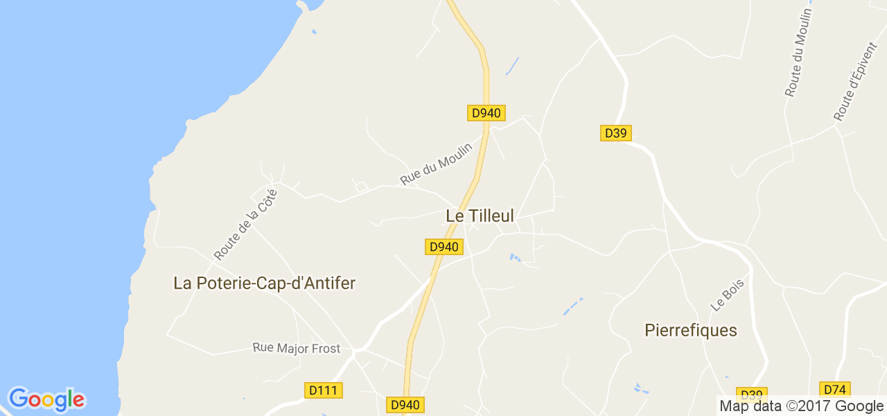 map de la ville de Le Tilleul