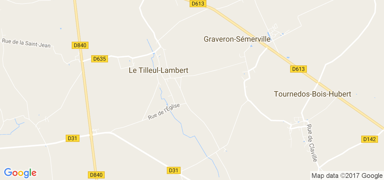 map de la ville de Le Tilleul-Lambert