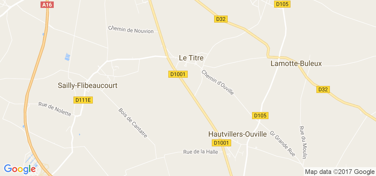 map de la ville de Le Titre