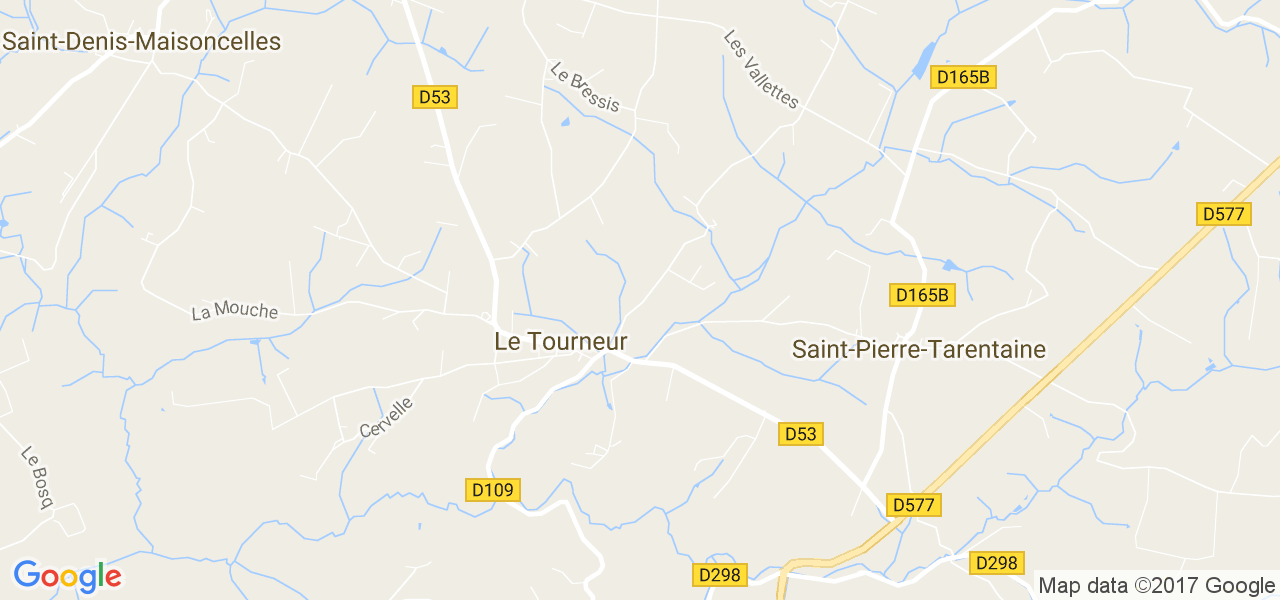 map de la ville de Le Tourneur