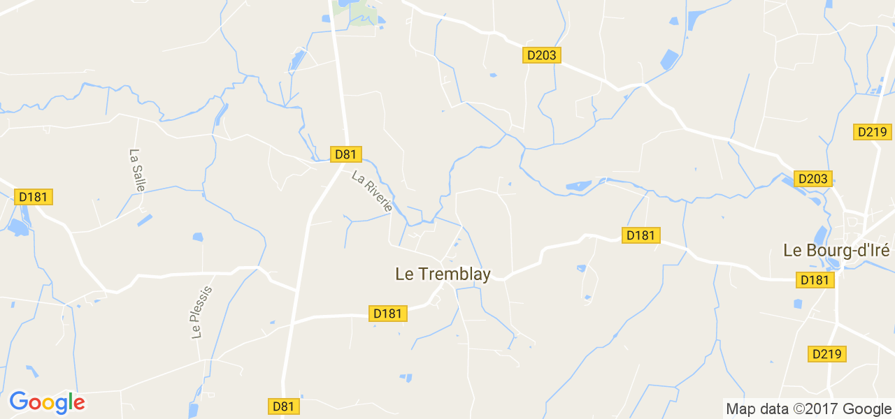 map de la ville de Le Tremblay