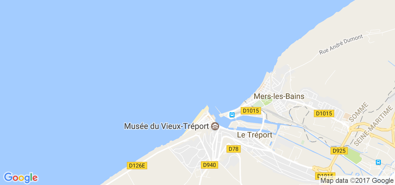 map de la ville de Le Tréport