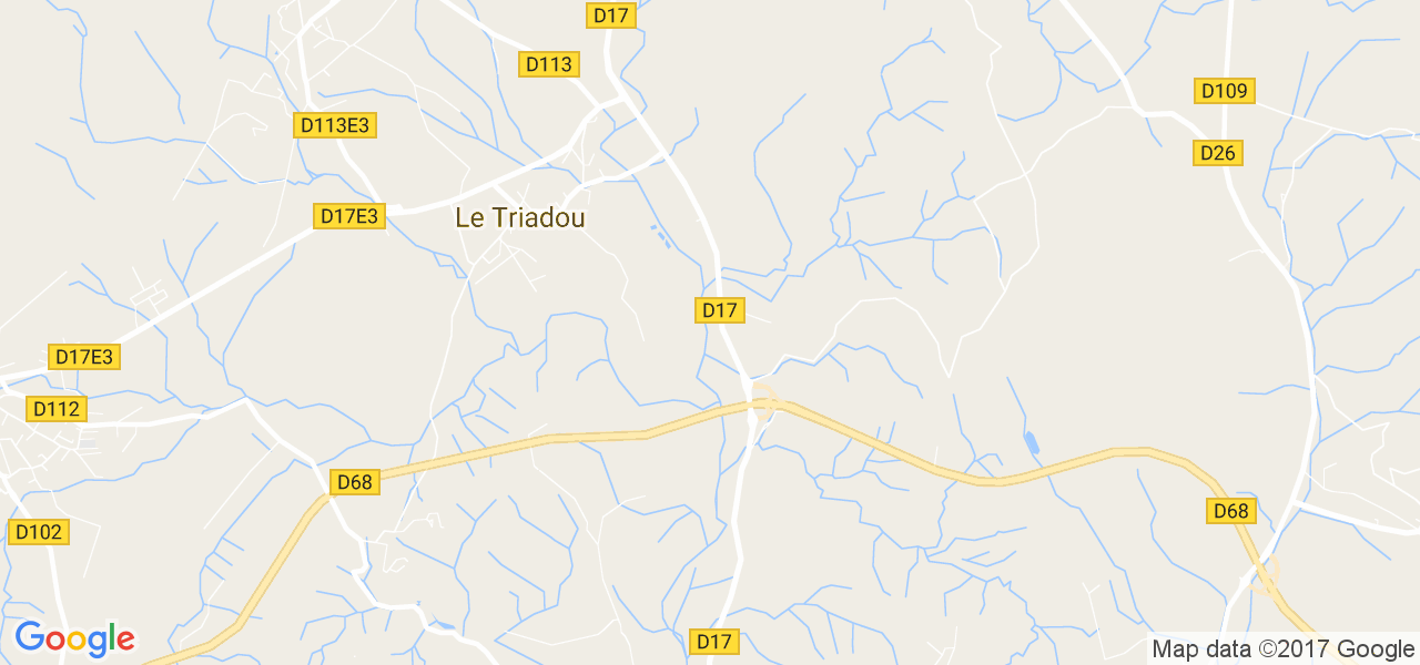 map de la ville de Le Triadou