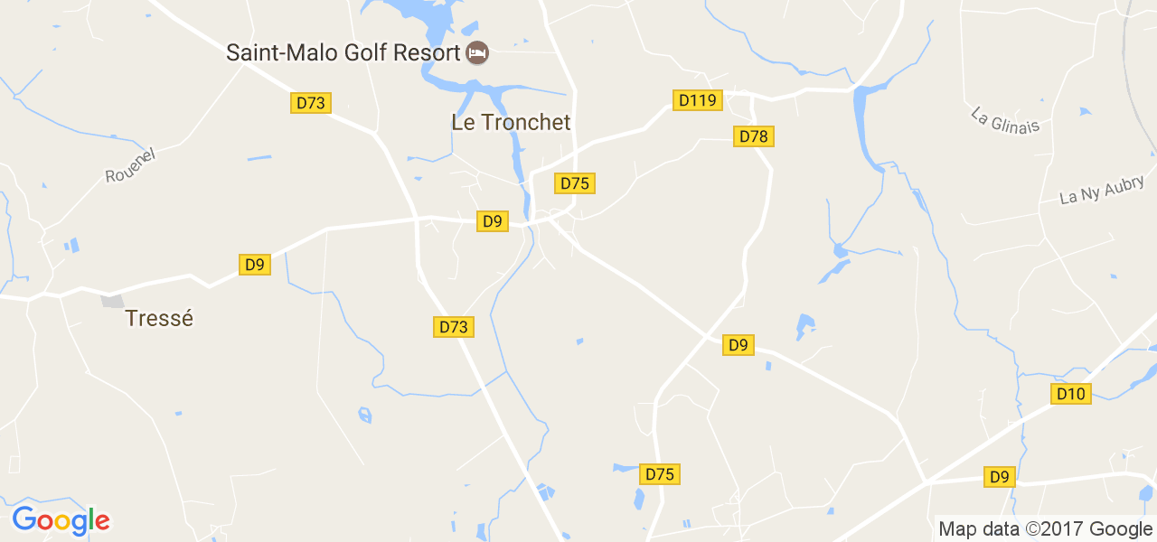 map de la ville de Le Tronchet