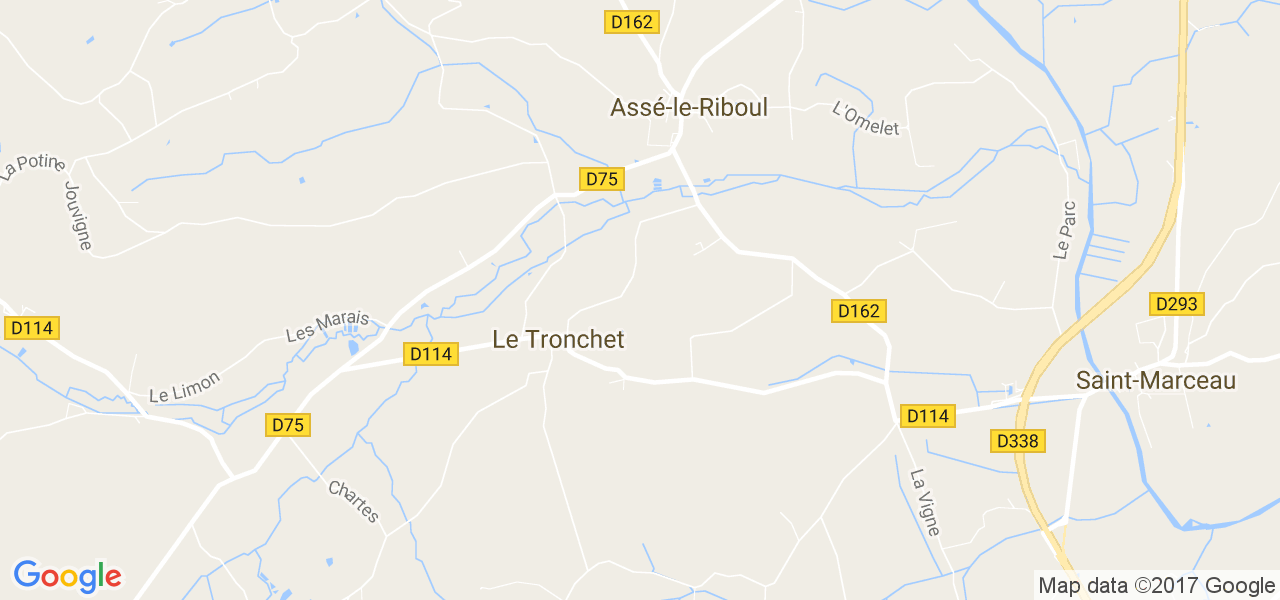 map de la ville de Le Tronchet