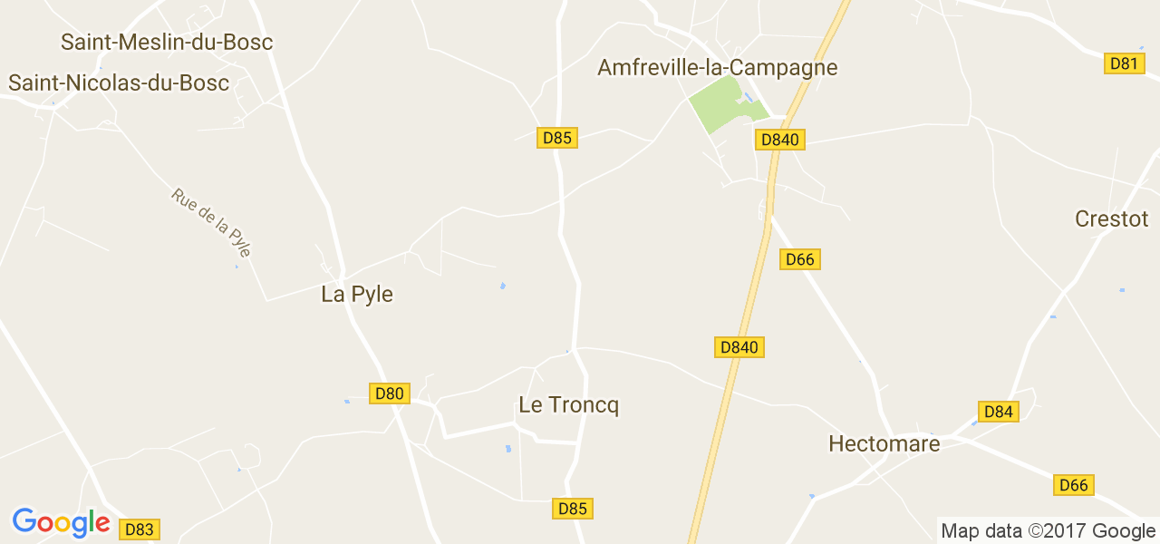 map de la ville de Le Troncq