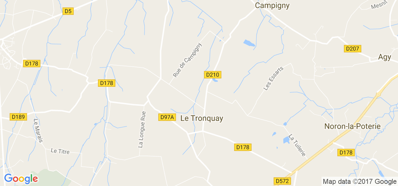 map de la ville de Le Tronquay