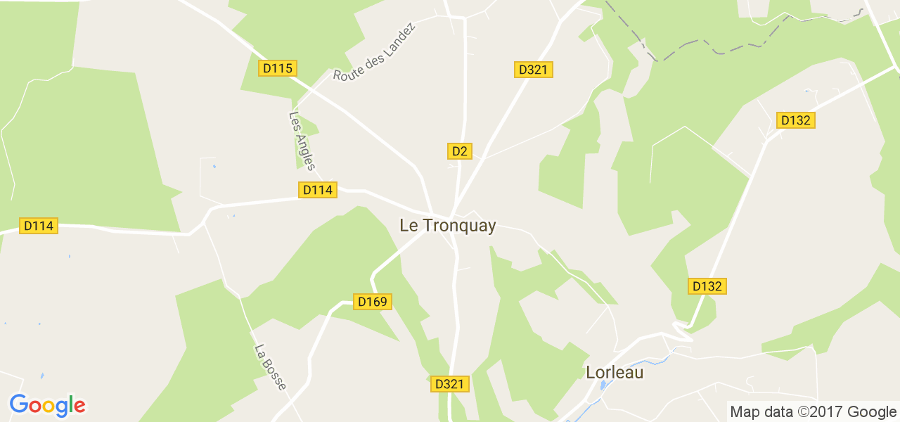 map de la ville de Le Tronquay