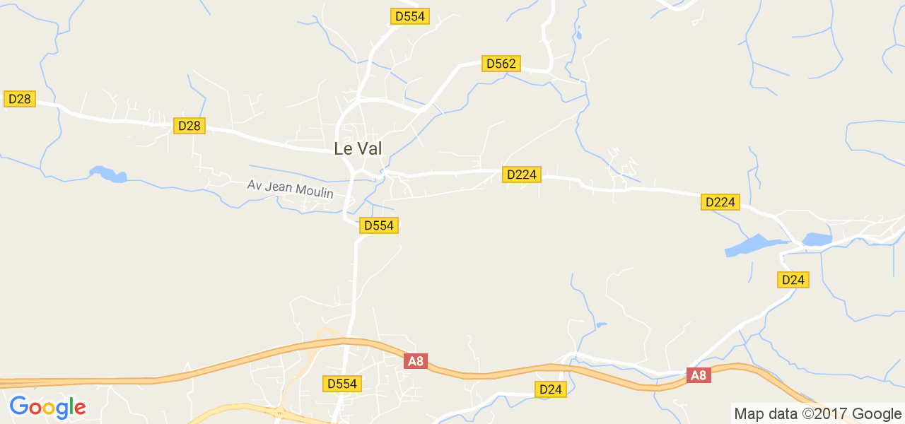 map de la ville de Le Val