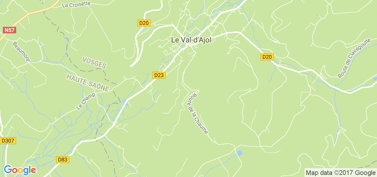 map de la ville de Le Val-d'Ajol