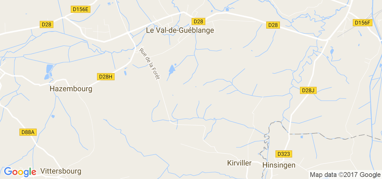 map de la ville de Le Val-de-Guéblange